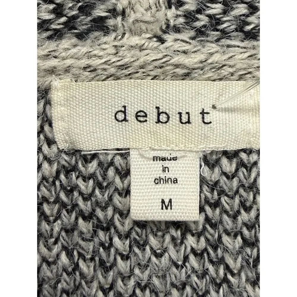 Debut size medium knit cardigan open front pockets Aztec tribal Southwestern - Picture 7 of 9